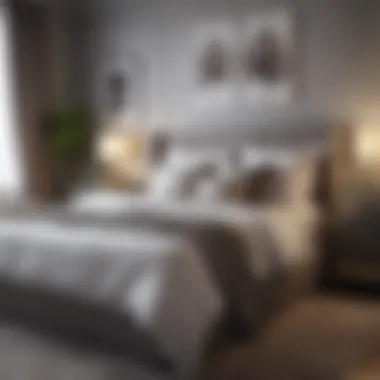Sophisticated Bedroom Aesthetics Elegant bedroom decor featuring a stylish duvet and decorative pillows