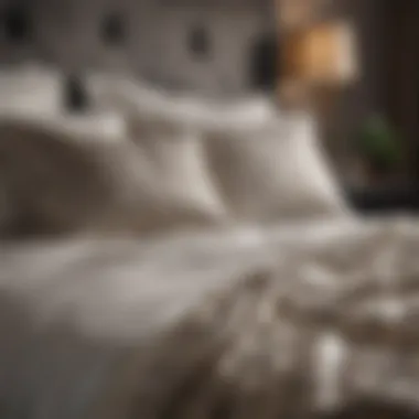 An Exquisite Bedding Ensemble Luxurious bedding set showcasing premium materials and elegant design