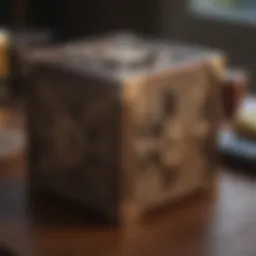 An intricate puzzle box from 'The Room' showcasing its detailed craftsmanship