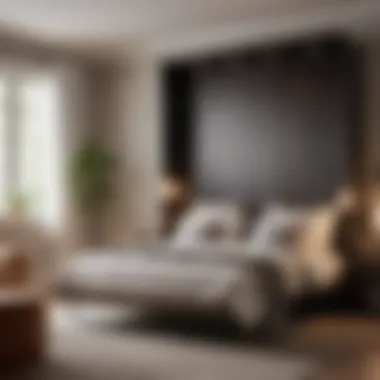 Elegant Murphy Bed in a Modern Living Space Elegant Murphy bed integrated into a stylish living room