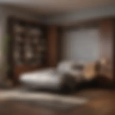 Innovative Murphy Bed Design with Storage Innovative design of a foldable Murphy bed with storage solutions