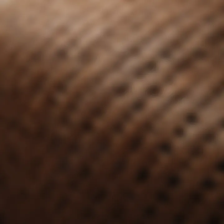 Close-up of wicker texture showcasing craftsmanship