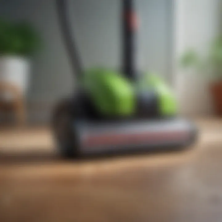 A sleek and modern vacuum cleaner design showcasing advanced technology