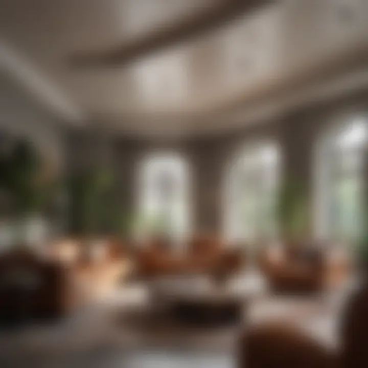 An eclectic arrangement of various modern sofas in a contemporary living room