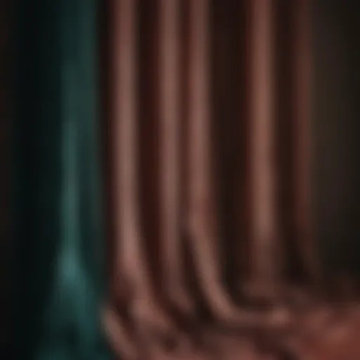 Luxurious velvet curtain fabric showcasing rich texture and depth