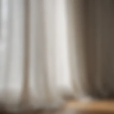 Light and airy sheer curtain fabric allowing soft natural light