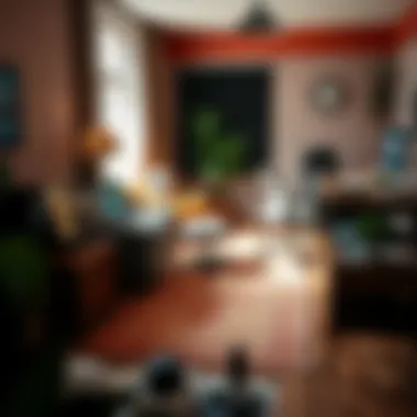 Productivity Meets Style in the Workspace Modern workspace featuring a 6ft x 9ft area rug that promotes productivity and style