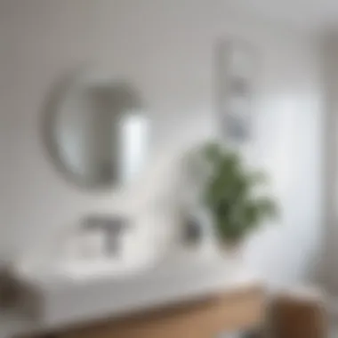 Installation of white wall board in a contemporary bathroom setting