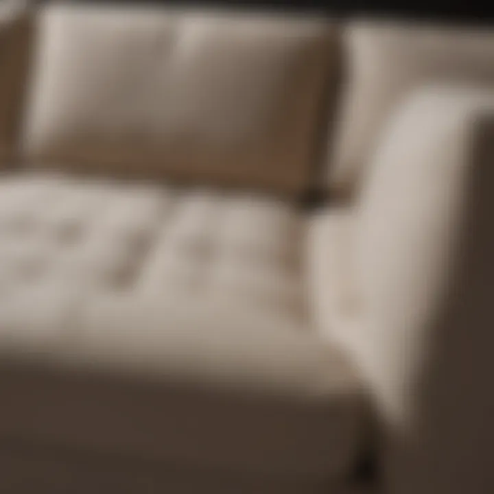 Detail of high-quality sofa bed materials