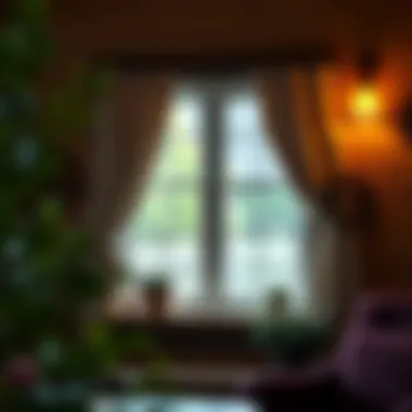 Cozy Farmhouse Window with Rustic Curtains Cozy farmhouse window adorned with rustic curtains