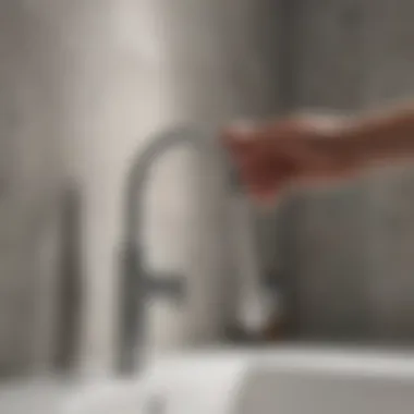 Easy Installation of Faucet Insulation Homeowner installing faucet insulation cover