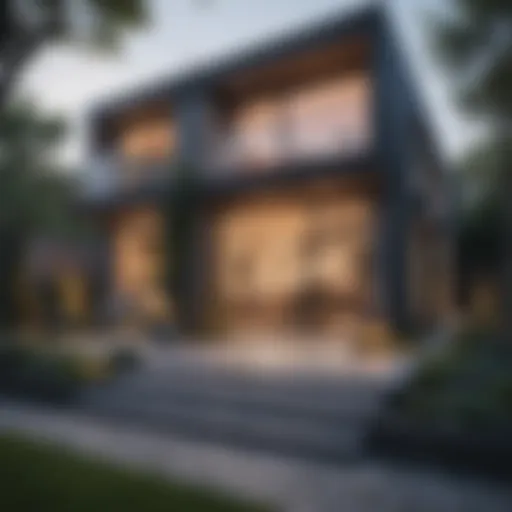 Stylish house exterior showcasing modern design