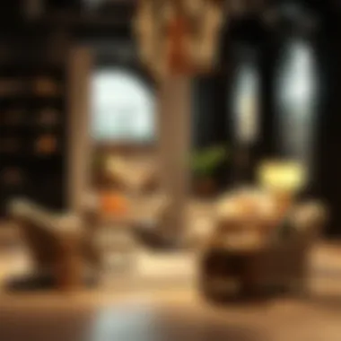 High-end furniture showroom featuring luxurious pieces