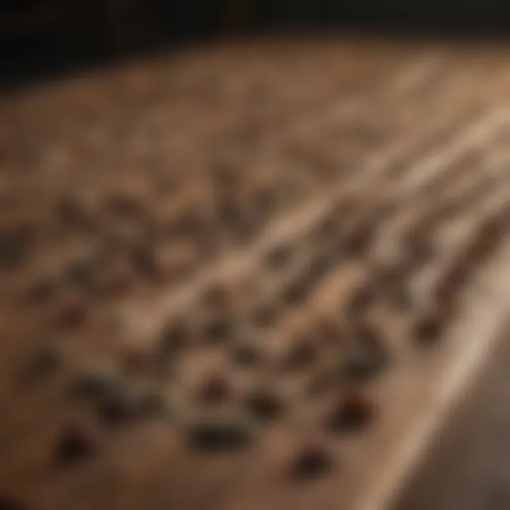 Variety of seeds arranged on a wooden table