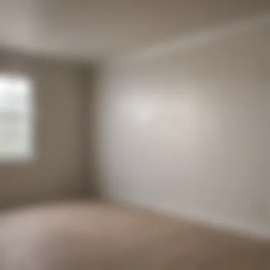 A finished room showcasing perfectly hung drywall.