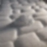 Baking soda scattered across a clean mattress