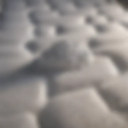 Baking soda scattered across a clean mattress
