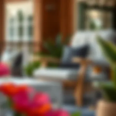 Variety of materials used in the Frontgate outdoor recliner