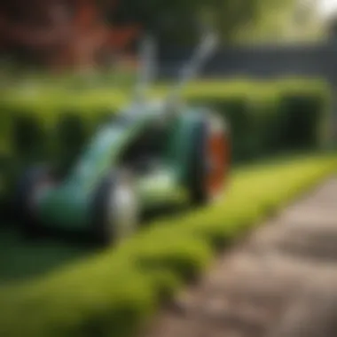 Electric Lawn Edger Showcasing Modern Design Electric lawn edger showcasing modern design