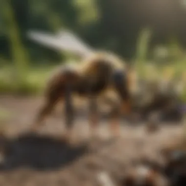 Understanding Ground Bees: Nature's Pollinators A close-up view of a ground bee in its natural habitat.