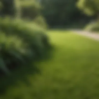 Lush Green Lawn lush green lawn after fertilizer application