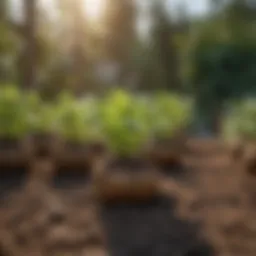 Healthy potato plants in a well-fertilized garden