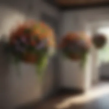 Stylish Positioning of Floral Baskets Stylish positioning of hanging floral baskets