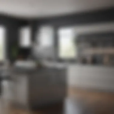 Sleek Monochrome Kitchen Aesthetics Modern kitchen with monochromatic color scheme for a sleek look