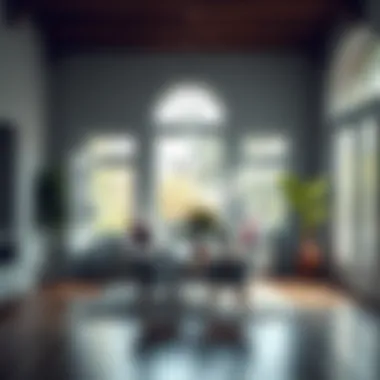 Room with Harmonious Blend of Natural and Artificial Lighting Artfully designed room integrating natural and artificial lighting