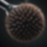 A close-up of a BBQ steam cleaner brush showing its bristles and design