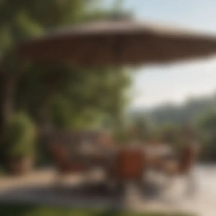 Functionality features of a high-end patio umbrella