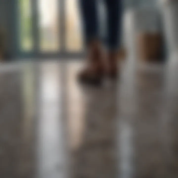 Maintenance tips for vinyl flooring in a bathroom