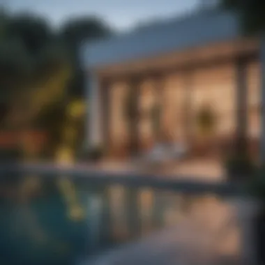 Seamless Indoor-Outdoor Living An elegant home with a seamless transition between indoor and outdoor living spaces.