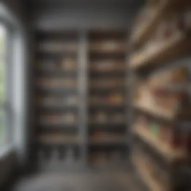 Aesthetically Pleasing Pantry Design A visually appealing pantry with a mix of materials