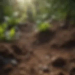 Healthy soil blend with various organic materials