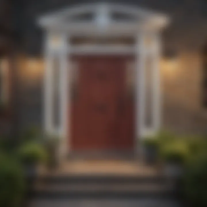 A completed front door replacement enhancing home exterior