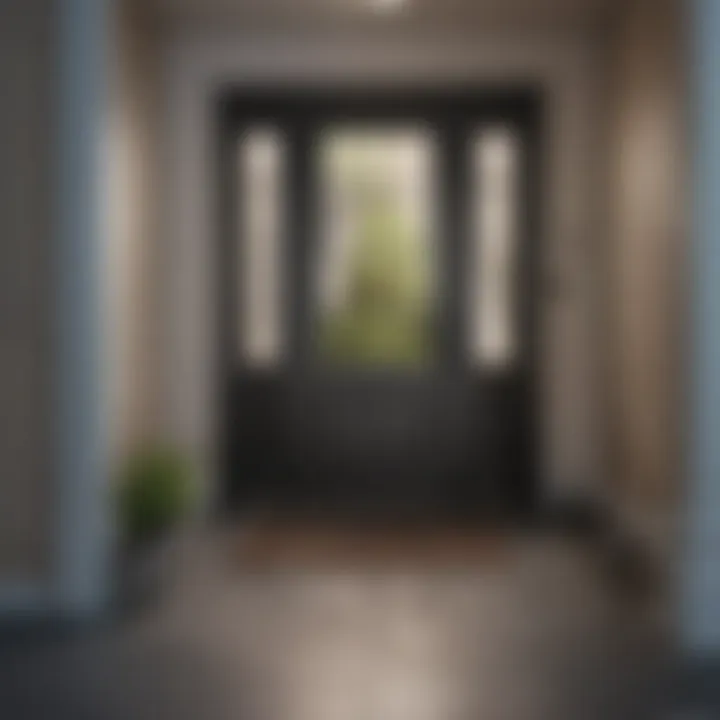 Step-by-step visual guide for installing a front door