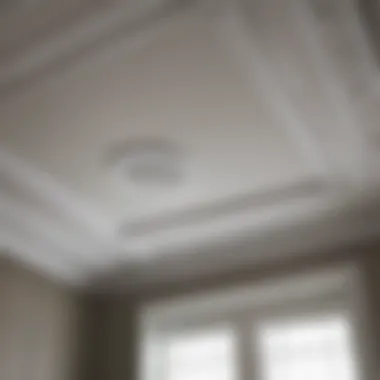 A finished ceiling showcasing a smooth and professional finish