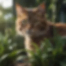 Vibrant outdoor plants that are toxic to cats