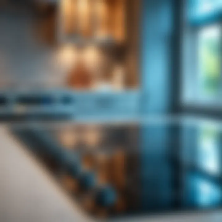 A pristine glass induction cooktop showcasing its reflective surface