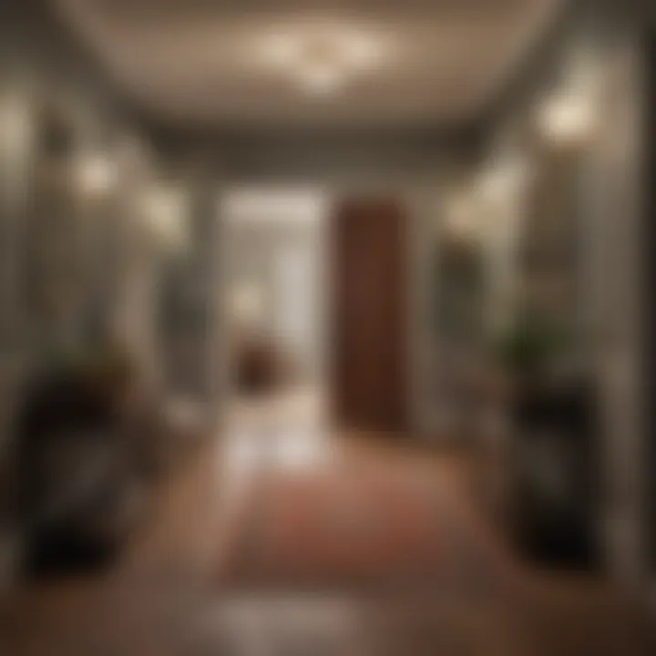 Charming entryway showcasing personal style through lighting