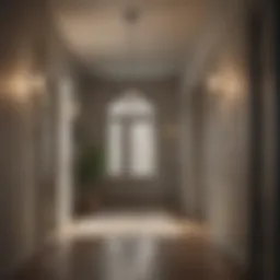 Elegant pendant lighting illuminating a modern entryway