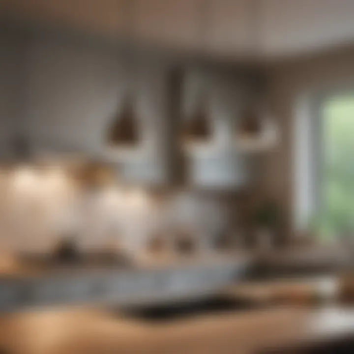Elegant pendant lights over kitchen sink