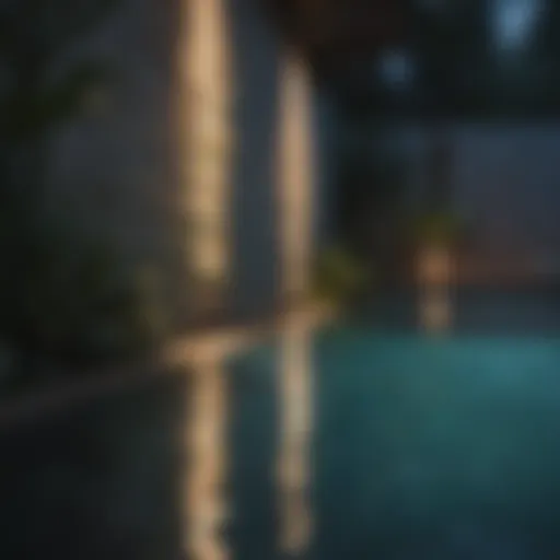 Stunning LED underwater lighting in a pool
