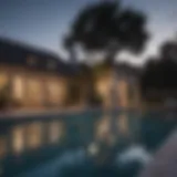 Elegant outdoor pool lighting design showcasing various styles