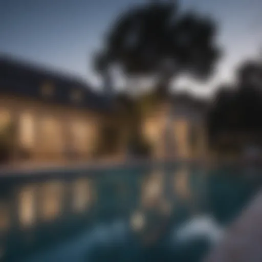 Elegant outdoor pool lighting design showcasing various styles