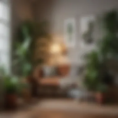 A cozy nook featuring various hardy houseplants