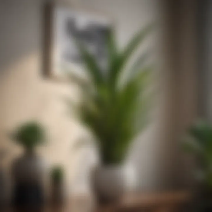 Stylishly arranged snake plant in modern decor