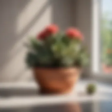 Succulents and Cacti in a Bright Corner Sunlit corner with thriving succulents and cacti
