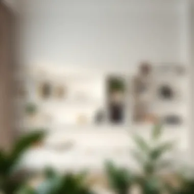 Stylish Minimalist Wall Storage Minimalist white wall storage unit showcasing books and decorative items